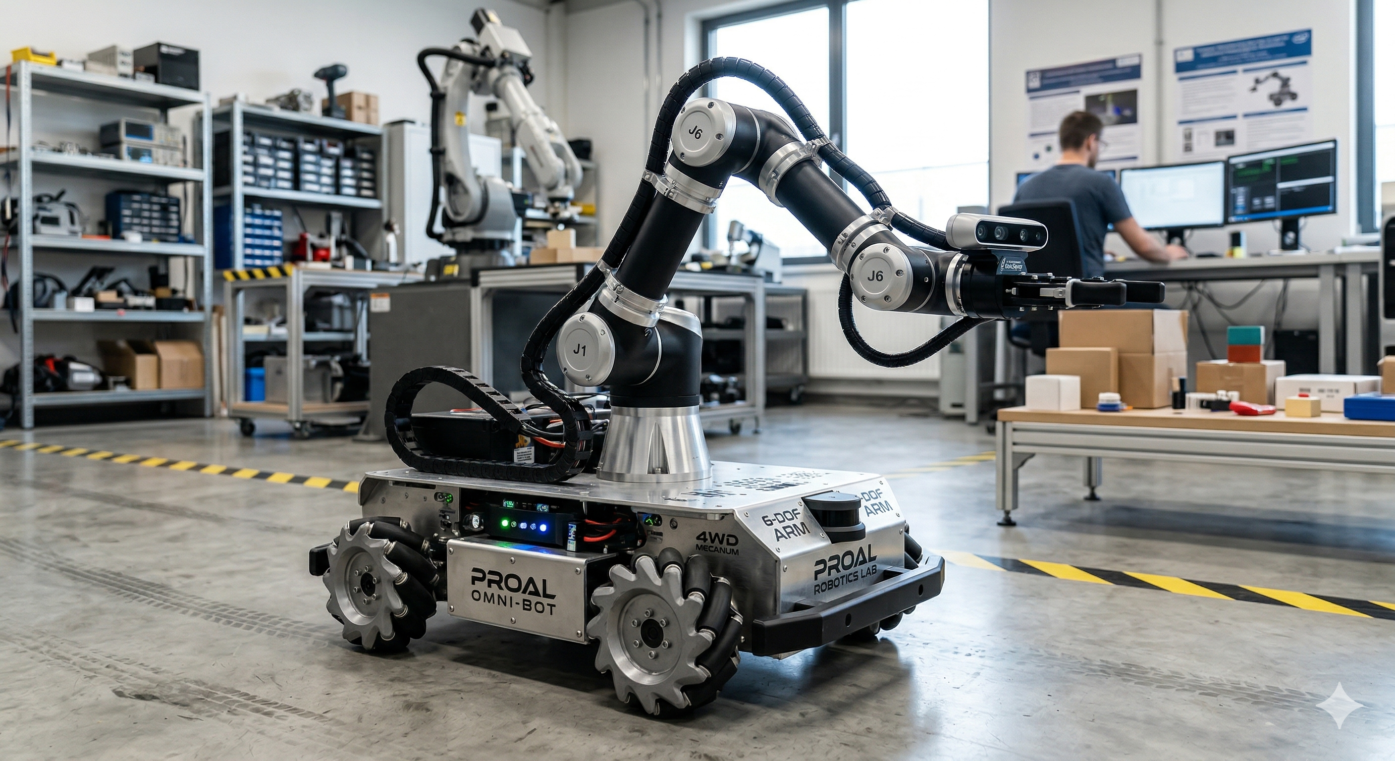 Robot Proal - Plataforma Mecanum con brazo robótico